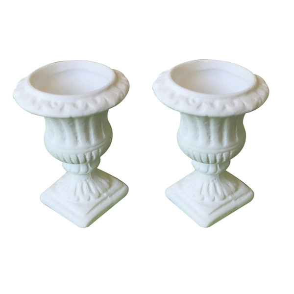 Dollhouse Miniature A Pair of Birdbath Garden Outdoor Center Made of White pottery