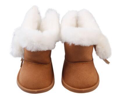 Plush doll toy plus velvet ball tassel warm shoes fashion girls boots girl snow boots winter thick fashion boots