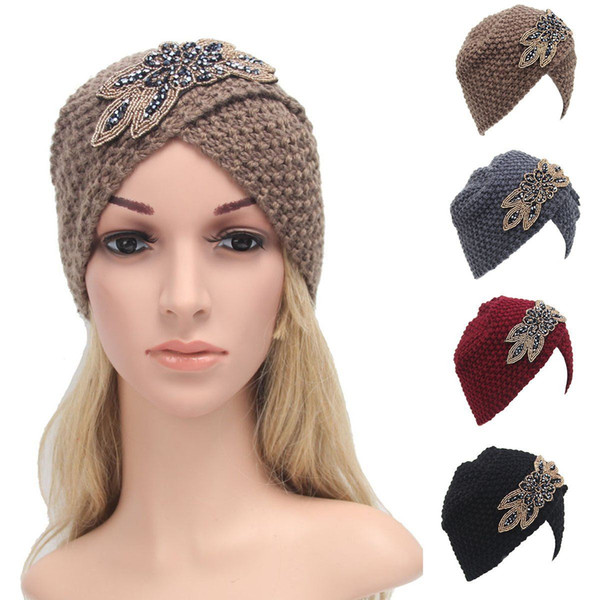 20PCS Winter Hat Fashion Womens Warm Beret Braided Beanie Knit Crochet Turban Hat Ski Cap Protect Girls