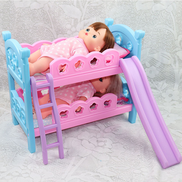 Free shipping doll Be applicable Toy bed Bunk bed toy Game bed doll Accessories Girl toy