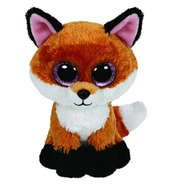 Ty Beanie Boos 6-Inch Slick Brown Fox Plush Beanie Baby Plush Stuffed Doll Toy Collectible Soft Toys Big Eyes Plush Toys