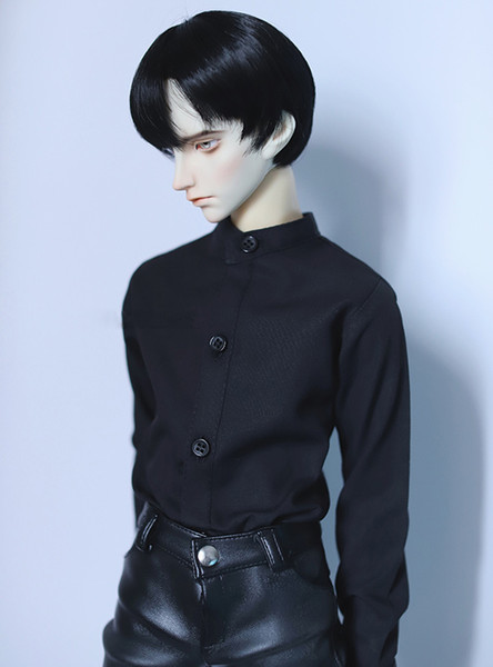 D01-P266 children handmade toy 1/3 1/4 uncle Doll Accessories BJD/SD doll Gentleman's black collar shirt 1pcs