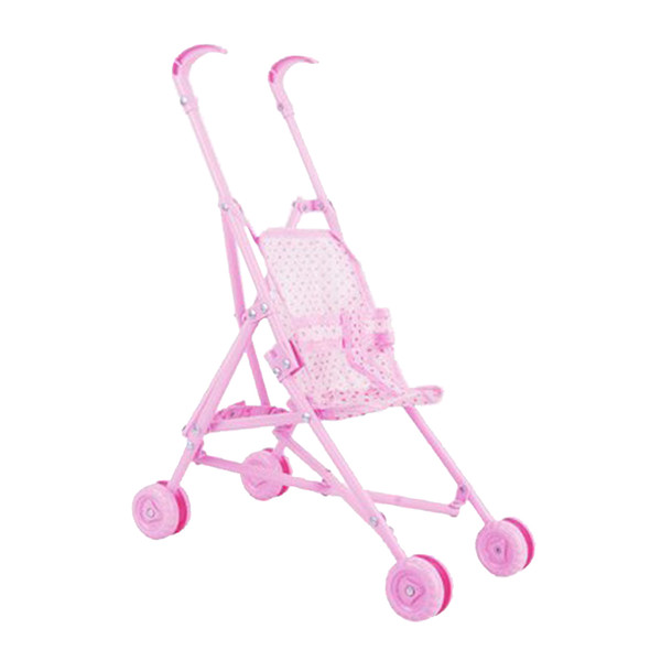 Foldable Iron Frame Stroller Pushchair Playset for 9-12inch Reborn Doll for Mellchan Baby Dolls Supplies Accessories