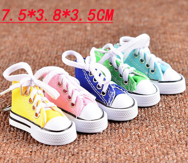 Canvas Shoes Key Chain Casual Shoes Key 8 Colors Chain Color Shoes Pendant Wholesale Free Shipping