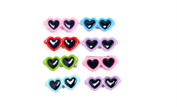 40pcs/lot PET DOG BOWS DOG ACCESSORIES LOVE GLASSES HAIR PET