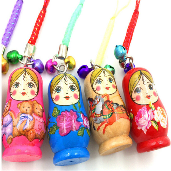 2016 hot sale mini Russian doll with wooden handicraft Pendant Tourism souvenir gift toy doll accessories