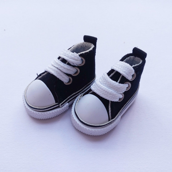 1Pairs Retail Doll Accessories Cavans Doll Shoes 5CM Shoes For BJD Doll 1/6