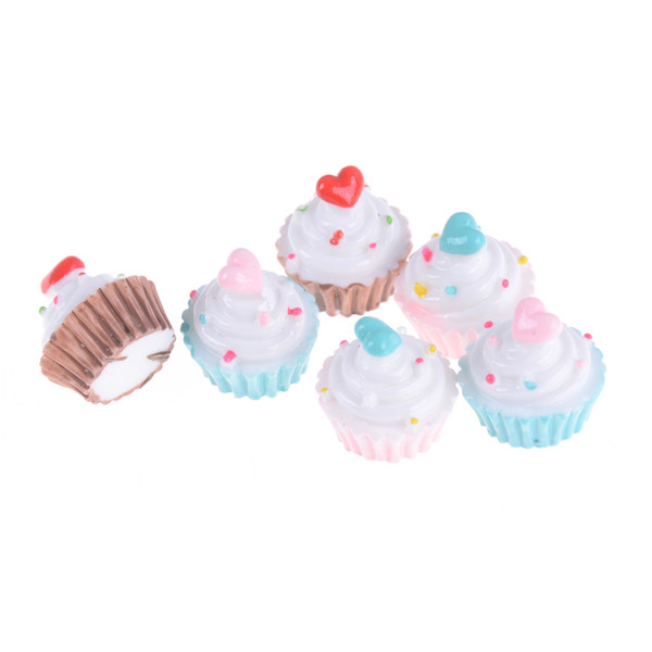 Dolls Miniature Pretend Toy Mini Play Food Heart Love Cake Donuts Candy For Dolls Hot Sale 10pcs