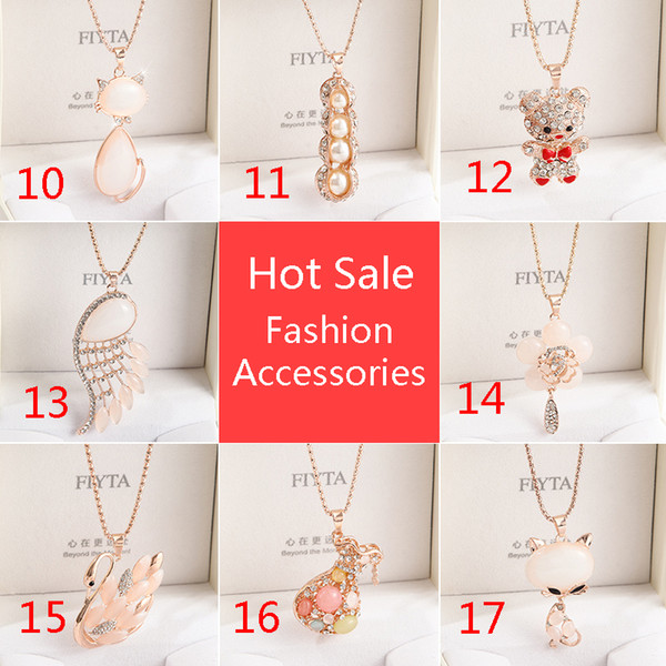 fashion accessories sweater chain all-match Crystal Necklace female pendant pendant jewelry and accessories