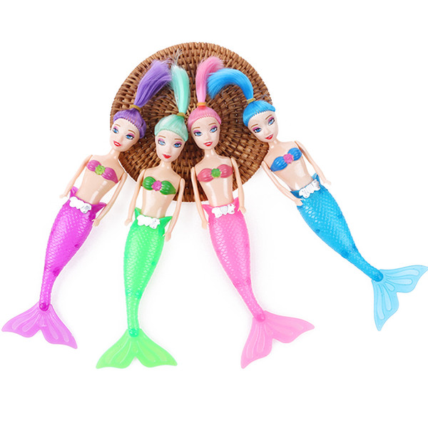 SIRENXI Handmade Waterproof Dolls Party Princess Dress Gown LED Swimming Bath Pool Luminous Mermaid Toy Tail Dress Kids Gifts