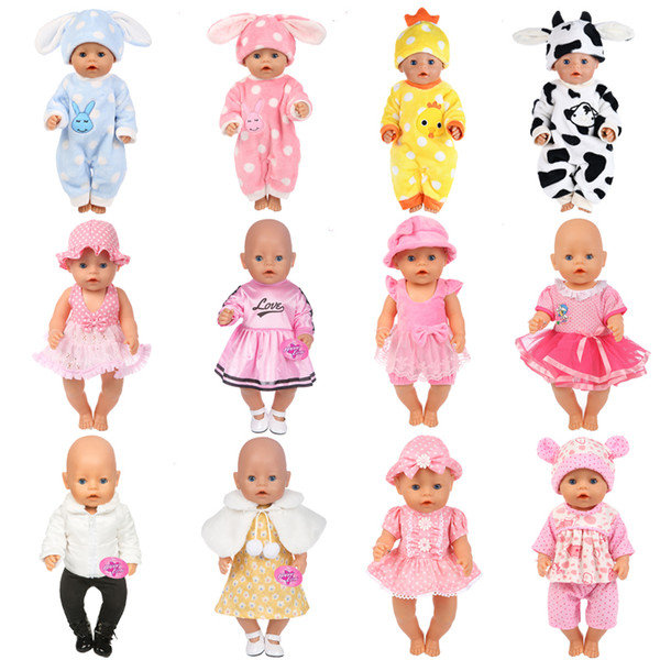 15 Colors Girl Clothes Baby Born Doll Clothes Doll Accessories American Dress Fashion Children Best Gift