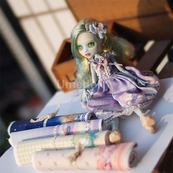 Customization Doll Clothes Chiffon Fabric for Blyth, Barbi, BJD, Pullip Doll Clothing Dress Sewing DIY Material 16*47cm