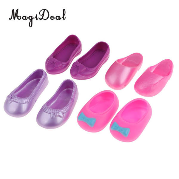 4 Pairs/Set 25cm Doll Summer Shoes Sandal Slipper For Mellchan Doll Clothes Accessory