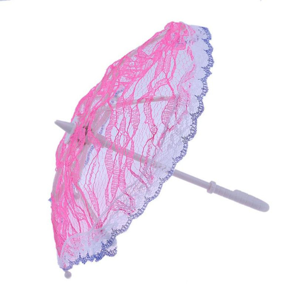 1pc Mini Lace Umbrella Sunshade Umbrella Doll Accessories Doll Plastic Lace for Dolls Girls Birthday Xmas Gift