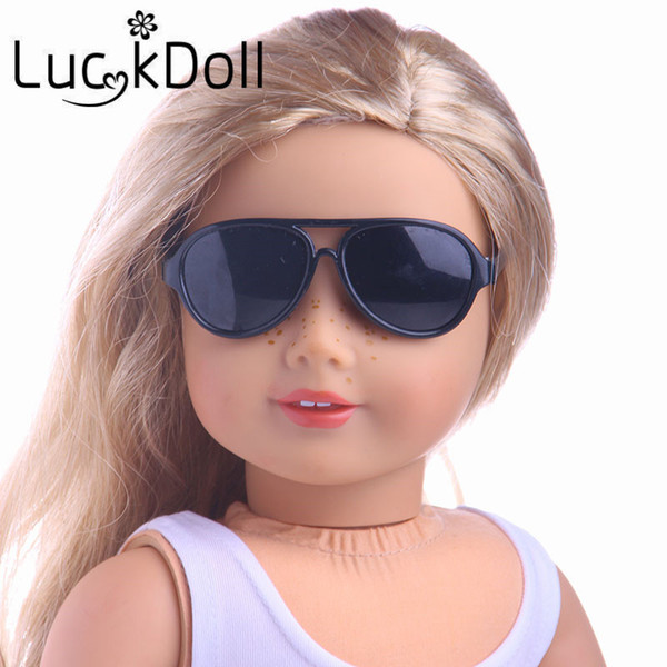 Wholesale-Free Shipping Doll Accessories 5 colors round-shaped Round glasses glasses sunglasses suitable for 18 inch American girl doll