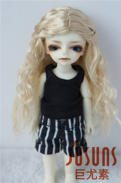 4-5inch 11-13CM Long Curly Princess Doll Wigs 1/12 Synthetic Mohair BJD Wigs Vinyl Doll Accessories JD119