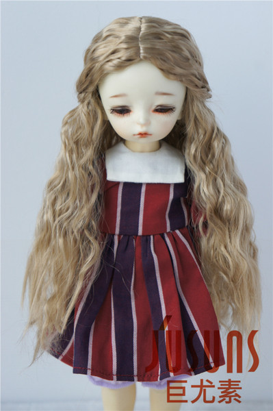 6-7inch 16-18CM Long Curly Princess Doll Wigs 1/6 YOSD Synthetic Mohair BJD Wigs Vinyl Doll Accessories JD119