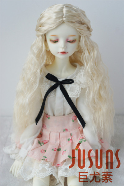 7-8inch 18-20CM Long Curly Princess Doll Wigs 1/4 MSD Synthetic Mohair BJD Wigs Vinyl Doll Accessories JD119