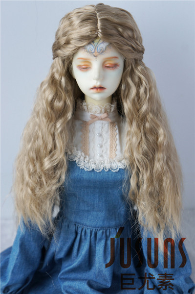 8-9inch 21-23CM Long Curly Princess Doll Wigs 1/3 SD Synthetic Mohair BJD Wigs Vinyl Doll Accessories JD119