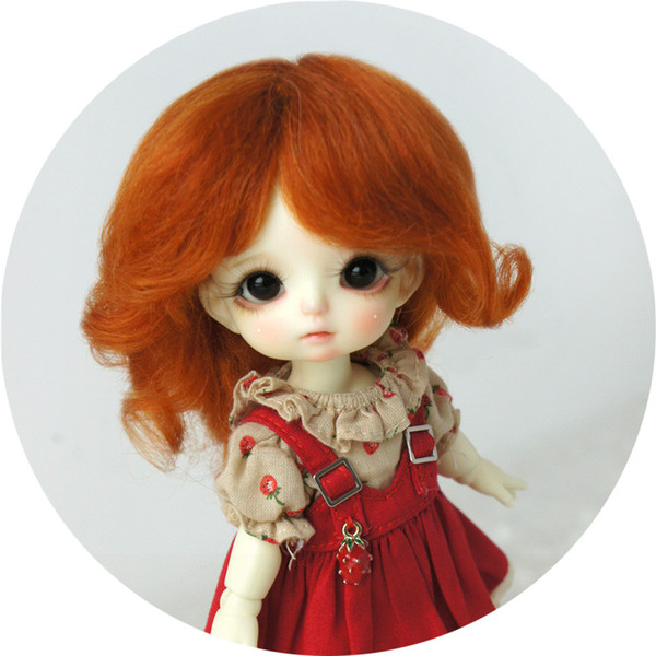 Jusuns Smart Curl Mid Long Mohair Doll Wig in size 5-6 inch 1/8 BJD Wigs 4 Colors Available JD044