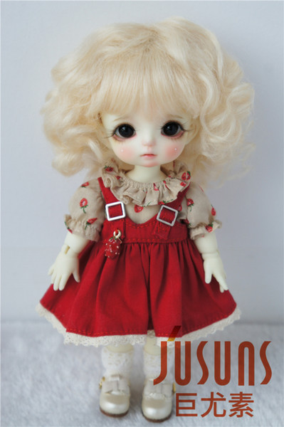 Jusuns Doll Wigs 5-6inch Baby Wave Sophia Mohair Doll Wigs 1/8 BJD Doll Accessories 6 Colors Available JD012