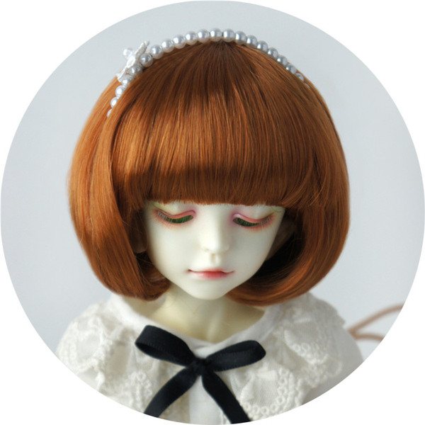 Jusuns 7-8inch Cute BoBo Hair with Full Bang for 1/4 BJD Dolls MSD Custom Wig Order 5 Colors for Option JD478