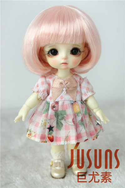 Jusuns 5-6inch Cute BoBo Hair with Full Bang for 1/8 BJD Dolls Custom Wig Order 6 Colors for Option JD478