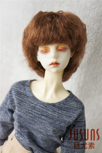 8-9inch Doll Wig SD 1/3 Susm Short Wave BJD Doll Hair Synthetic Fiber Doll Accessories Carrot Red Wig JD111