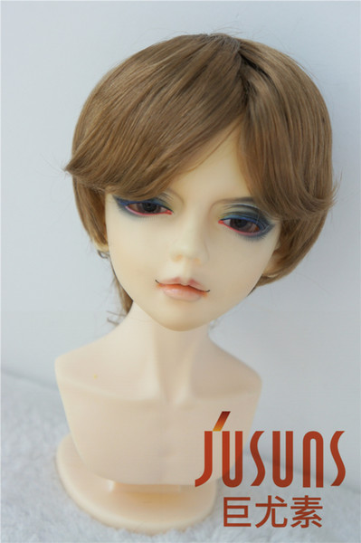 Jusuns 8-9inch Doll Wig Short Cut Synthetic Mohair Doll Wigs for 1/3 BJD Dolls Coffee Black and Brown Wig JD081