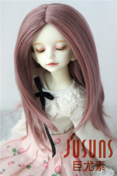 Jusuns 7-8inch Pretty BJD Doll Hair Soft Synthetic Mohair Doll Wig Blond Pink and Black Wig Fashion Doll Accessories JD078