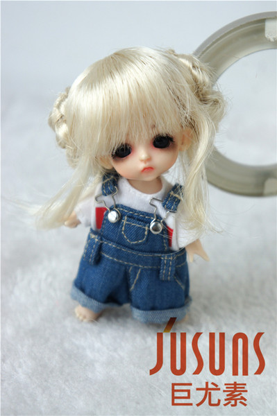 Jusuns 3-4inch Doll Wig Haley Kanekalon Fiber BJD Doll Wigs Lati White Doll Accessories JD059