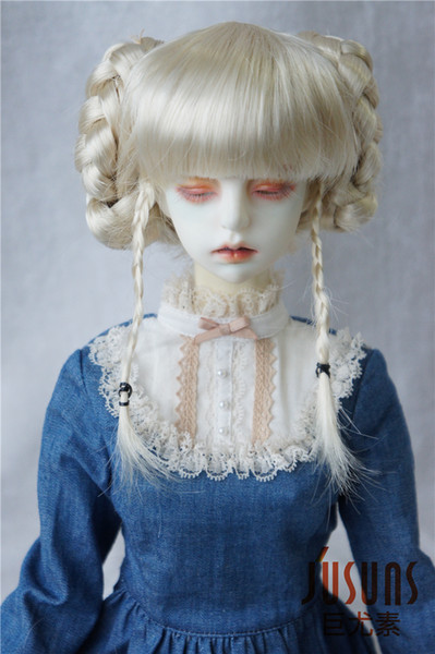 Jusuns 8-9inch Doll Wig 1/3 Haley Kanekalon Fiber BJD Doll Wigs Braided Hair SD Doll Accessories 2 Colors Available JD059