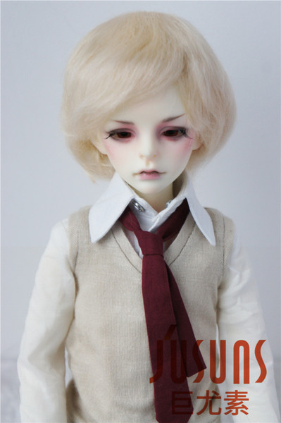 Jusuns 7-8inch 18-20cm Doll Hair 1/4 Short Cut Mohair BJD Doll Wig MSD Dollfie Dolldream Accessories 3 Colors for Option JD076