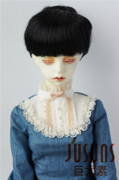 Jusuns 8-9inch Doll Wig Roll Cake Up Style Doll Wigs 1/3 BJD Doll Hair Black Brown and Golden Blond Wig JD049