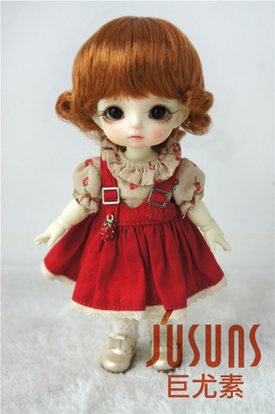 Jusuns 1/8 Short Slight Curly BJD Wig Synthetic Mohair Doll Wigs 4 Colors Available Doll Decoration JD047