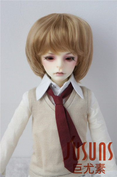 Jusuns 7-8inch Short Cut Doll Wig Synthetic Mohair Doll Wigs MSD 1/4 BJD Doll Accessories 3 Colors Available JD019