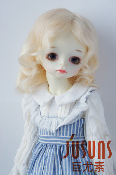 Jusuns Smart Curl Mid Long Mohair Doll Wig in size 8-9 inch SD 1/3 BJD Wigs 7 Colors Available JD044