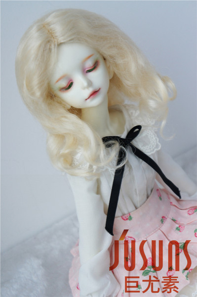 Wig only 7-8inch Long Alice Mohair Doll Wig 1/4 BJD Doll Wigs with Curly End Easy to Restyle JD029