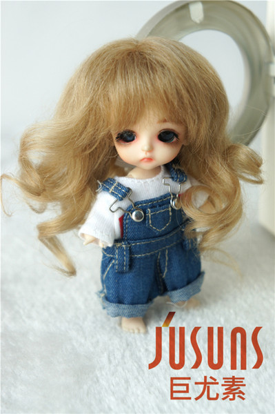 Jusuns 3-4inch Doll Wigs Long Princess Wavy Mohair BJD Doll Wigs 5 Colors D20313