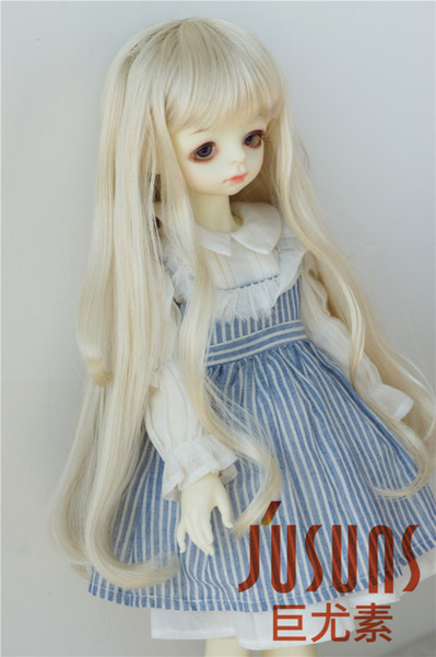 Jusuns Long Wig with Curl 1/3 BJD Syntheitc Mohair Wigs SD Cute Doll Hair 8-9inch BJD Doll Accessories JD437 4 Colors