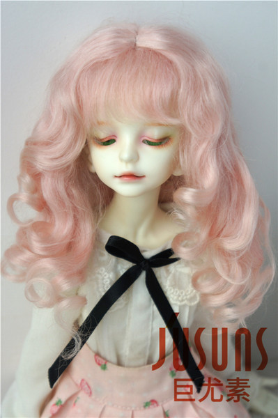 Jusuns 7-8inch Doll Wigs MSD Long Princess Wavy Mohair Wig 1/4 BJD Doll Hair 9 Colors Available D20313