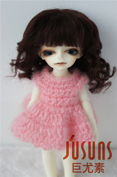 Jusuns Doll Wigs 4-5inch Baby Wave Sophia Mohair Doll Wigs 1/12 BJD Doll Accessories 3 Colors Available JD012