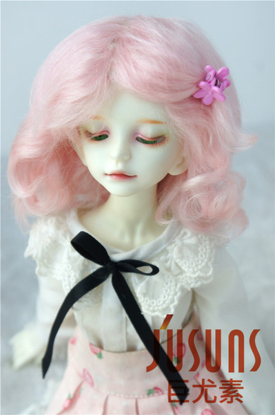 Jusuns Smart Curl Mid Long Mohair Doll Wig in size 7-8 inch MSD 1/4 BJD Wigs 8 Colors Available JD044