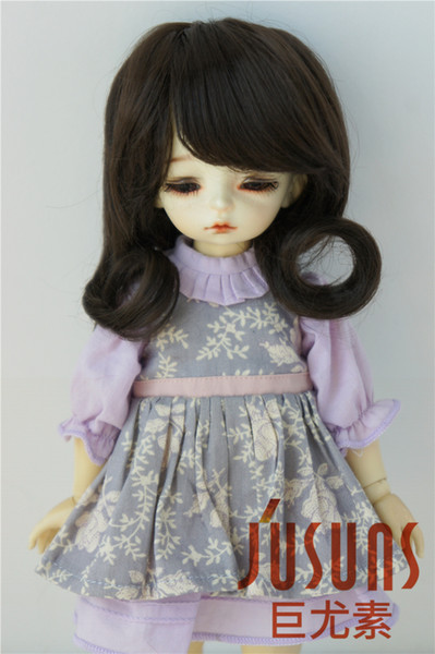 1/8 1/6 1/4 Lovely Stroll Curly Doll Wig YOSD MSD BJD Synthetic Mohair Wigs 5-6inch 6-7inch 7-8inch Doll Accessories JD037