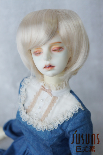 Jusuns 8-9inch Doll Wig Round Cut Synthetic Mohair Doll Wigs for 1/3 BJD 5 Colors Available JD025