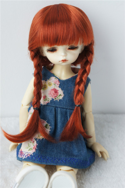 Jusuns Double Braids Anna Doll Hair 6-7inch Synthetic Mohair Doll Wig 1/6 BJD Doll Accessories JD018B