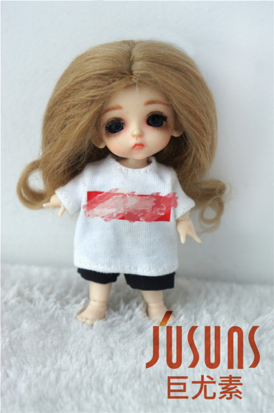 Wig only 3-4inch Long Alice Mohair Doll Wig BJD Doll Wigs with Curly End for Lati White Dolls Easy to Restyle JD029