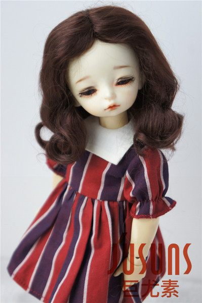 Wig only 6-7inch Long Alice Mohair Doll Wig 1/6 BJD Doll Wigs with Curly End Easy to Restyle JD029