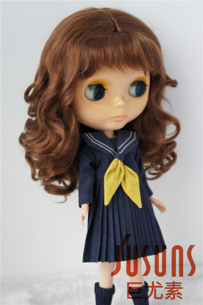 Jusuns 9-10inch Doll Wigs Long Princess Wavy Mohair BJD Wig for Blythe 5 Colors Available D20313