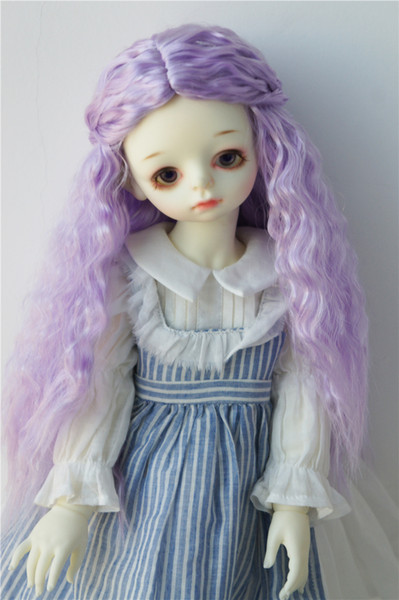 9-10inch 23-25CM Long Curly Princess Doll Wigs Synthetic Mohair BJD Wigs for Blythe Vinyl Doll Accessories JD119